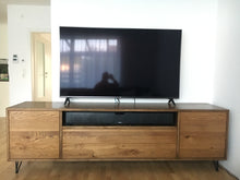 Laden Sie das Bild in den Galerie-Viewer, svo-living unikat lowboard sideboard xxl massivholz möbel