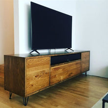 Laden Sie das Bild in den Galerie-Viewer, svo-living unikat lowboard sideboard xxl massivholz möbel